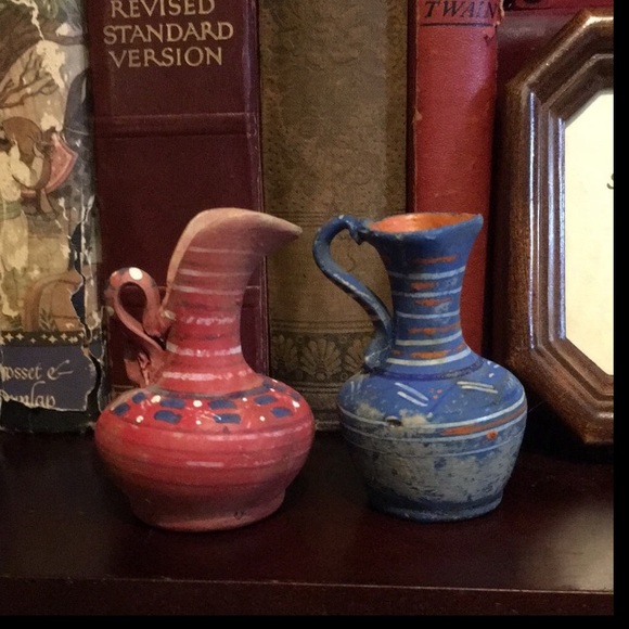 Antique Handmade Clay Pottery Pitcher Mexico HOST PICK - Picture 8 of 8